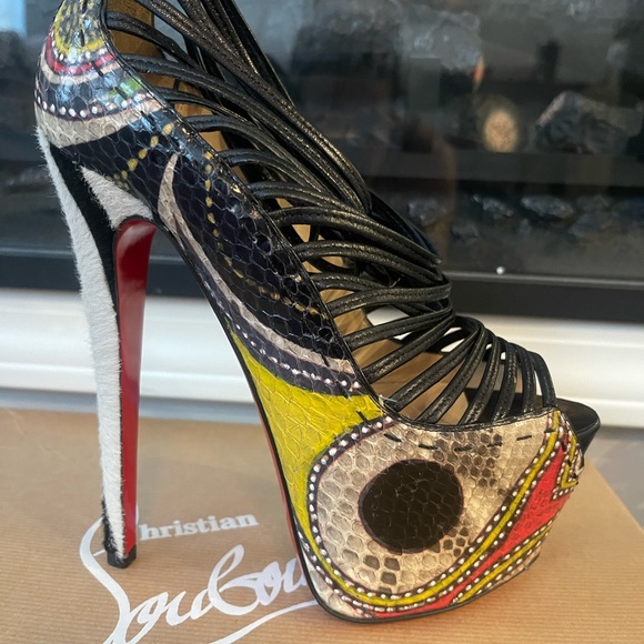 Zoulou 160 Python Masai Christian Louboutin  Sz. 36.5 - Picture 5 of 6